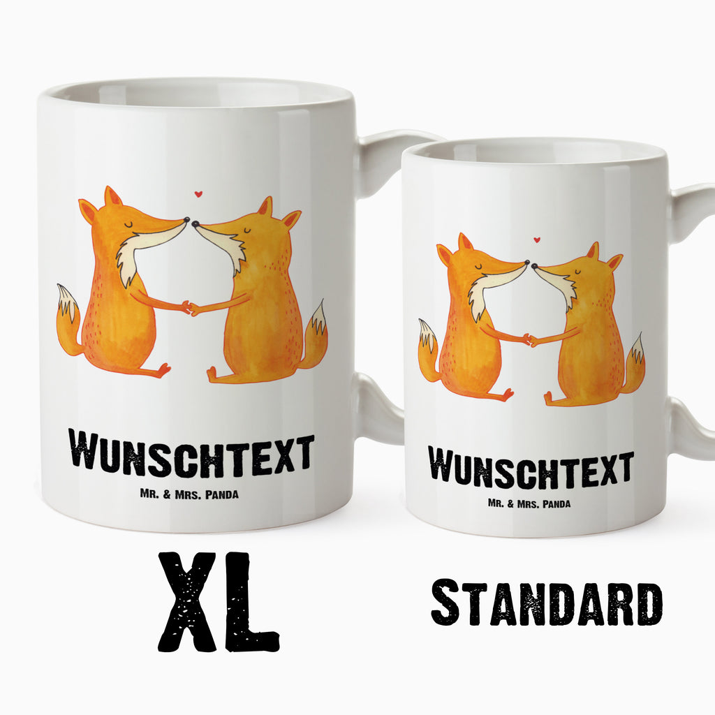 Personalisierte XL Tasse Füchse Liebe Personalisierte XL Tasse, Personalisierte Große Tasse, Personalisierte Grosse Kaffeetasse, PErsonalisierter XL Becher, XL Teetasse mit Namen, XL  Becher mit Namen, spülmaschinenfest, Jumbo Tasse, Groß, Personalisiert, XL Tasse mit Namen, XL Namenstasse, Jumbo Namenstasse, Fuchs, Füchse, Fox, Liebe, Liebespaar, Paar, Partner, Freundin, Freund, Ehe, Verlobte, Ehemann, Ehefrau, Liebesbeweis