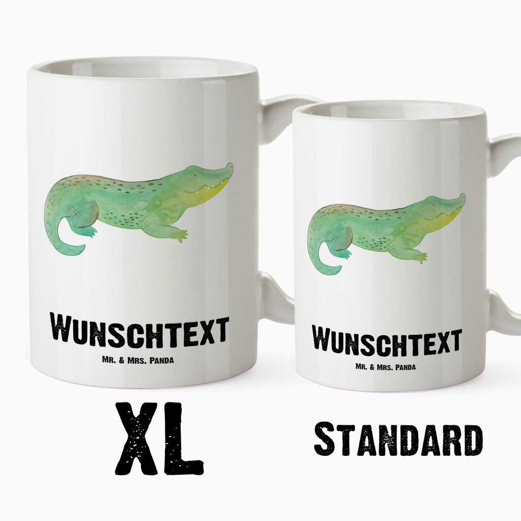 Personalisierte XL Tasse Krokodil Personalisierte XL Tasse, Personalisierte Große Tasse, Personalisierte Grosse Kaffeetasse, PErsonalisierter XL Becher, XL Teetasse mit Namen, XL  Becher mit Namen, spülmaschinenfest, Jumbo Tasse, Groß, Personalisiert, XL Tasse mit Namen, XL Namenstasse, Jumbo Namenstasse, Meerestiere, Meer, Urlaub, Krokodil, Krokodile, verrückt sein, spontan sein, Abenteuerlust, Reiselust, Freundin, beste Freundin, Lieblingsmensch