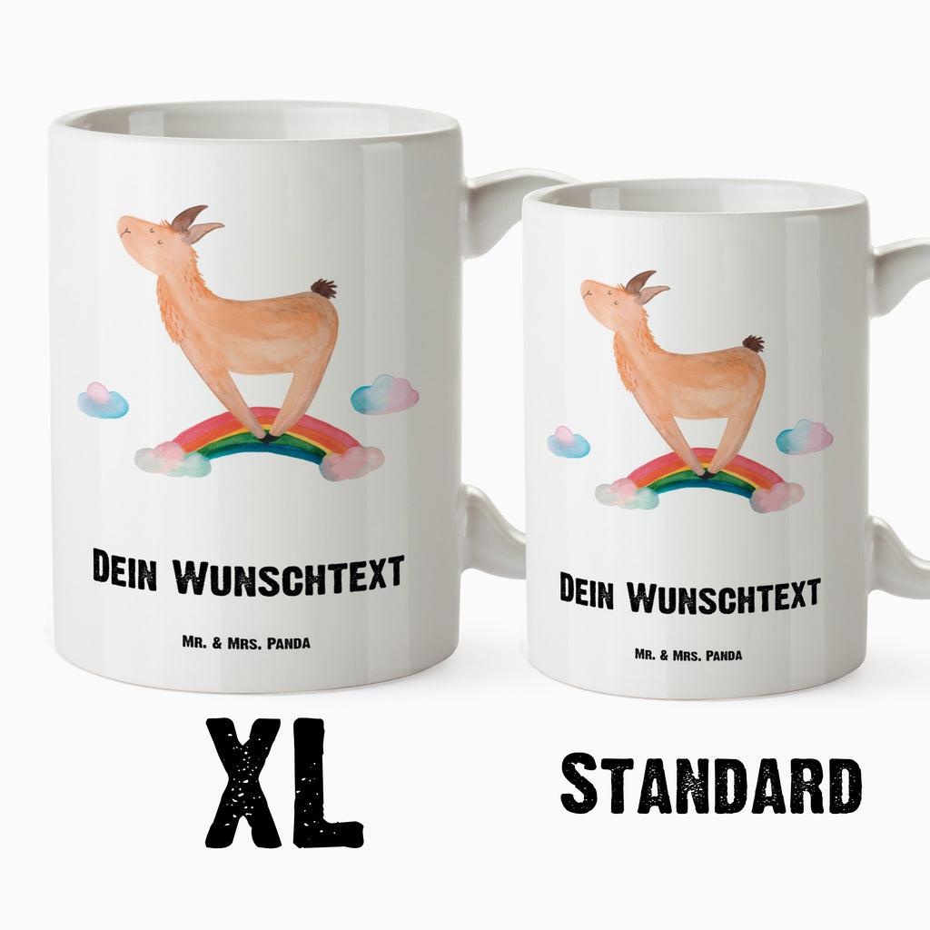 Personalisierte XL Tasse Lama Regenbogen Personalisierte XL Tasse, Personalisierte Große Tasse, Personalisierte Grosse Kaffeetasse, PErsonalisierter XL Becher, XL Teetasse mit Namen, XL  Becher mit Namen, spülmaschinenfest, Jumbo Tasse, Groß, Personalisiert, XL Tasse mit Namen, XL Namenstasse, Jumbo Namenstasse, Lama, Alpaka, Lamas, Regenbogen, Haters gonna hate, Haters, Selbstständig, Außenseiter, Schule, Abi, Hobby, Wolkenland, Freiheit