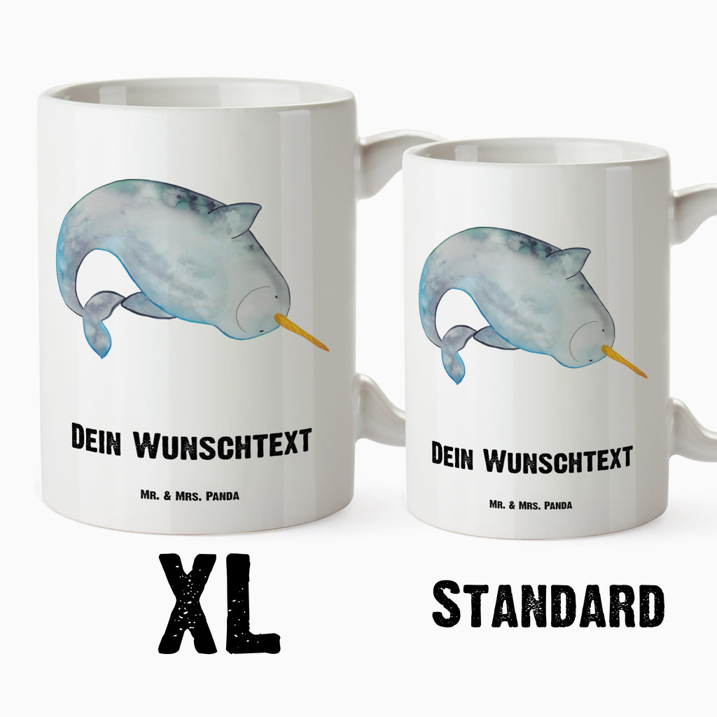 Personalisierte XL Tasse Narwal Personalisierte XL Tasse, Personalisierte Große Tasse, Personalisierte Grosse Kaffeetasse, PErsonalisierter XL Becher, XL Teetasse mit Namen, XL  Becher mit Namen, spülmaschinenfest, Jumbo Tasse, Groß, Personalisiert, XL Tasse mit Namen, XL Namenstasse, Jumbo Namenstasse, Meerestiere, Meer, Urlaub, Narwal, Wal, Putzen, Hausfrau, Junggesellin, aufräumen, Kinderzimmer