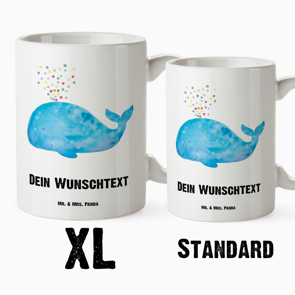 Personalisierte XL Tasse Wal Konfetti Personalisierte XL Tasse, Personalisierte Große Tasse, Personalisierte Grosse Kaffeetasse, PErsonalisierter XL Becher, XL Teetasse mit Namen, XL  Becher mit Namen, spülmaschinenfest, Jumbo Tasse, Groß, Personalisiert, XL Tasse mit Namen, XL Namenstasse, Jumbo Namenstasse, Meerestiere, Meer, Urlaub, Wal, Konfetti, Wale, Motivation, Neuanfang, Trennung, Diät, Abnehmen, Neustart, Lebensabschnitt, Geburtstag