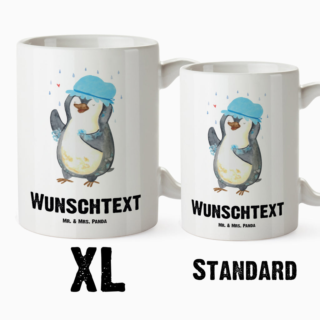 Personalisierte XL Tasse Pinguin duscht Personalisierte XL Tasse, Personalisierte Große Tasse, Personalisierte Grosse Kaffeetasse, PErsonalisierter XL Becher, XL Teetasse mit Namen, XL  Becher mit Namen, spülmaschinenfest, Jumbo Tasse, Groß, Personalisiert, XL Tasse mit Namen, XL Namenstasse, Jumbo Namenstasse, Pinguin, Pinguine, Dusche, duschen, Lebensmotto, Motivation, Neustart, Neuanfang, glücklich sein