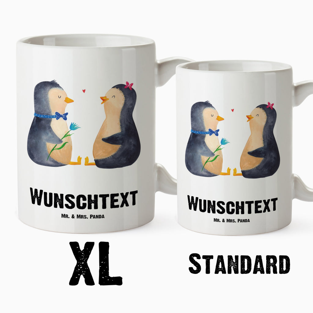 Personalisierte XL Tasse Pinguin Pärchen Personalisierte XL Tasse, Personalisierte Große Tasse, Personalisierte Grosse Kaffeetasse, PErsonalisierter XL Becher, XL Teetasse mit Namen, XL  Becher mit Namen, spülmaschinenfest, Jumbo Tasse, Groß, Personalisiert, XL Tasse mit Namen, XL Namenstasse, Jumbo Namenstasse, Pinguin, Pinguine, Liebe, Liebespaar, Liebesbeweis, Liebesgeschenk, Verlobung, Jahrestag, Hochzeitstag, Hochzeit, Hochzeitsgeschenk, große Liebe, Traumpaar