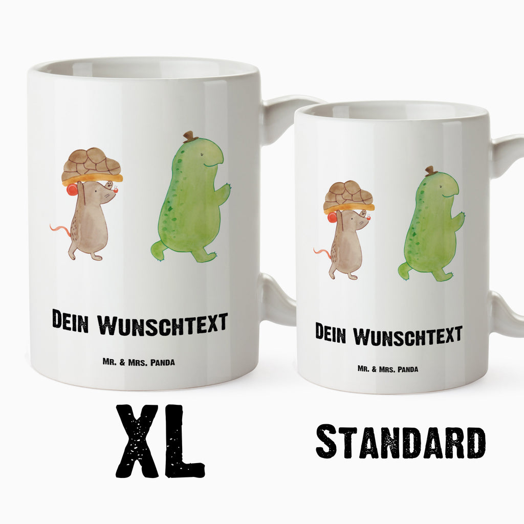Personalisierte XL Tasse Schildkröte & Maus Personalisierte XL Tasse, Personalisierte Große Tasse, Personalisierte Grosse Kaffeetasse, PErsonalisierter XL Becher, XL Teetasse mit Namen, XL  Becher mit Namen, spülmaschinenfest, Jumbo Tasse, Groß, Personalisiert, XL Tasse mit Namen, XL Namenstasse, Jumbo Namenstasse, Schildkröte, Maus, Freunde, Freundinnen, beste Freunde, beste Freundinnen