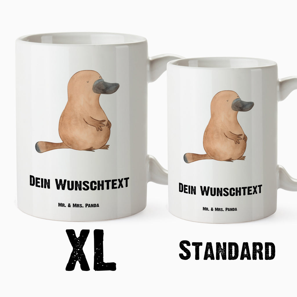 Personalisierte XL Tasse Schnabeltier mutig Personalisierte XL Tasse, Personalisierte Große Tasse, Personalisierte Grosse Kaffeetasse, PErsonalisierter XL Becher, XL Teetasse mit Namen, XL  Becher mit Namen, spülmaschinenfest, Jumbo Tasse, Groß, Personalisiert, XL Tasse mit Namen, XL Namenstasse, Jumbo Namenstasse, Meerestiere, Meer, Urlaub, Schnabeltier, Mut, mutig, Lebensweisheit, Schnabeltiere, Motivation, Training, Büro, Arbeit, Neuanfang, Neustart, Weltreise, Raodtrip