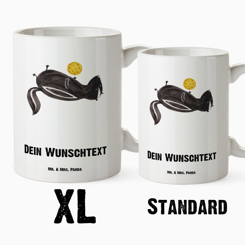 Personalisierte XL Tasse Stinktier Ball Personalisierte XL Tasse, Personalisierte Große Tasse, Personalisierte Grosse Kaffeetasse, PErsonalisierter XL Becher, XL Teetasse mit Namen, XL  Becher mit Namen, spülmaschinenfest, Jumbo Tasse, Groß, Personalisiert, XL Tasse mit Namen, XL Namenstasse, Jumbo Namenstasse, Stinktier, Skunk, Wildtier, Raubtier, Stinker, Stinki, verspielt, Weisheit