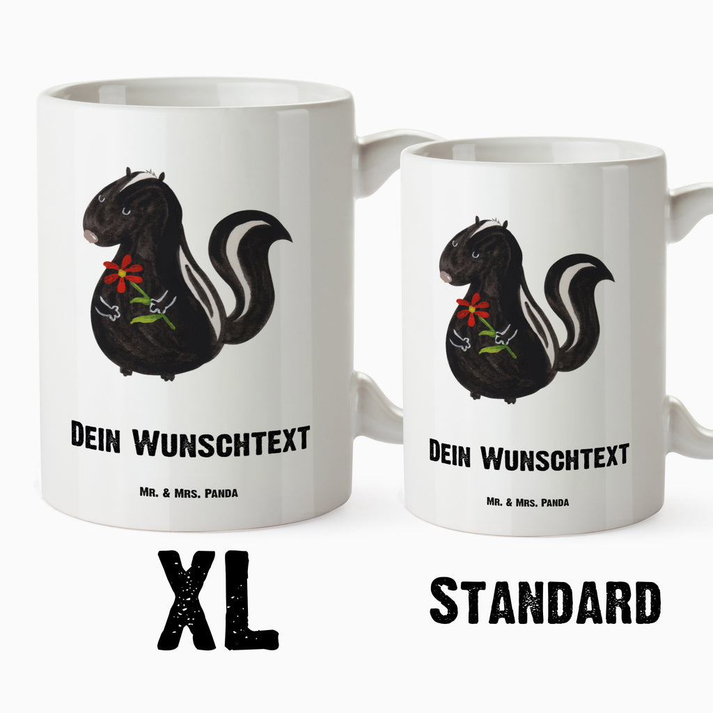 Personalisierte XL Tasse Stinktier Blume Personalisierte XL Tasse, Personalisierte Große Tasse, Personalisierte Grosse Kaffeetasse, PErsonalisierter XL Becher, XL Teetasse mit Namen, XL  Becher mit Namen, spülmaschinenfest, Jumbo Tasse, Groß, Personalisiert, XL Tasse mit Namen, XL Namenstasse, Jumbo Namenstasse, Stinktier, Skunk, Wildtier, Raubtier, Stinker, Stinki, Tagträumer, verträumt, Dreams, Träume