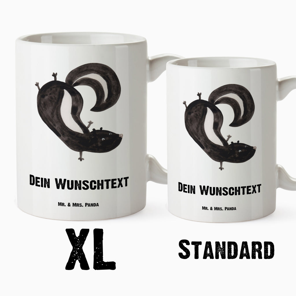 Personalisierte XL Tasse Stinktier Handstand Personalisierte XL Tasse, Personalisierte Große Tasse, Personalisierte Grosse Kaffeetasse, PErsonalisierter XL Becher, XL Teetasse mit Namen, XL  Becher mit Namen, spülmaschinenfest, Jumbo Tasse, Groß, Personalisiert, XL Tasse mit Namen, XL Namenstasse, Jumbo Namenstasse, Stinktier, Skunk, Wildtier, Raubtier, Stinker, Stinki, Spielplatz, verpielt, Kind