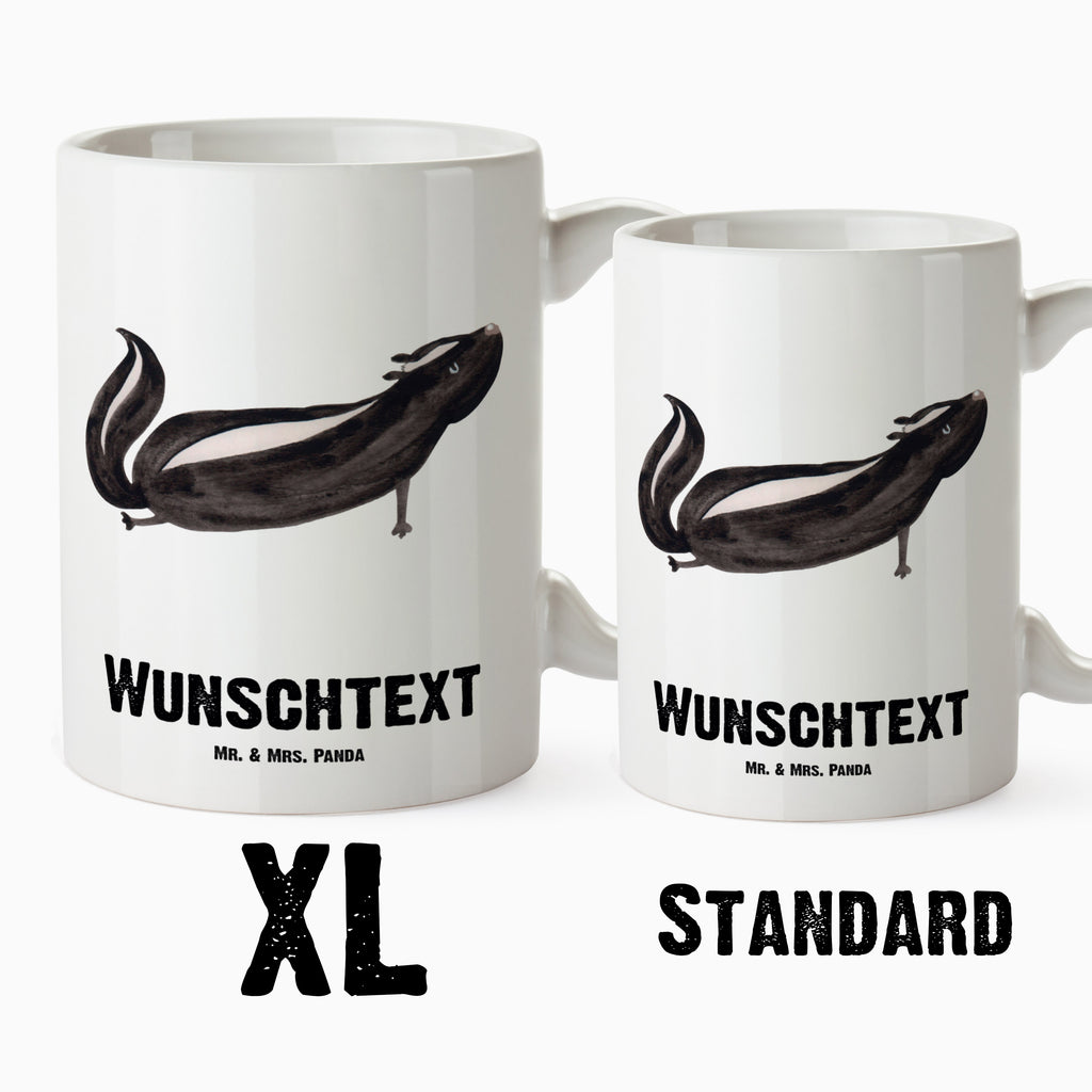 Personalisierte XL Tasse Stinktier Yoga Personalisierte XL Tasse, Personalisierte Große Tasse, Personalisierte Grosse Kaffeetasse, PErsonalisierter XL Becher, XL Teetasse mit Namen, XL  Becher mit Namen, spülmaschinenfest, Jumbo Tasse, Groß, Personalisiert, XL Tasse mit Namen, XL Namenstasse, Jumbo Namenstasse, Stinktier, Skunk, Wildtier, Raubtier, Stinker, Stinki, Yoga, Namaste, Lebe, Liebe, Lache