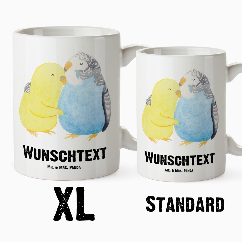 Personalisierte XL Tasse Wellensittich Liebe Personalisierte XL Tasse, Personalisierte Große Tasse, Personalisierte Grosse Kaffeetasse, PErsonalisierter XL Becher, XL Teetasse mit Namen, XL  Becher mit Namen, spülmaschinenfest, Jumbo Tasse, Groß, Personalisiert, XL Tasse mit Namen, XL Namenstasse, Jumbo Namenstasse, Liebe, Partner, Freund, Freundin, Ehemann, Ehefrau, Heiraten, Verlobung, Heiratsantrag, Liebesgeschenk, Jahrestag, Hocheitstag, Vögel, Wellensittich, Nähe, Kuscheln, Vertrauen