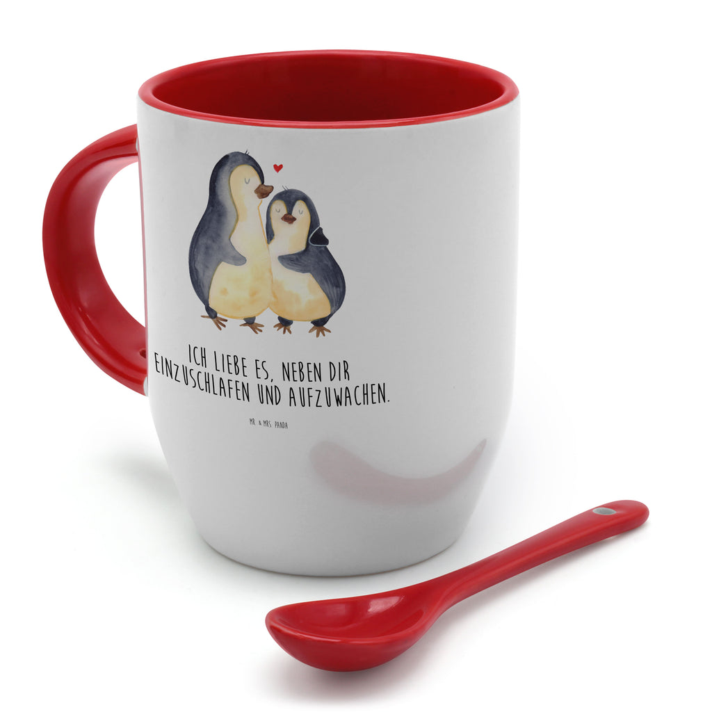 Tasse mit Löffel Pinguine Einschlafen Tasse, Kaffeetasse, Tassen, Tasse mit Spruch, Kaffeebecher, Tasse mit Löffel, Liebe, Partner, Freund, Freundin, Ehemann, Ehefrau, Heiraten, Verlobung, Heiratsantrag, Liebesgeschenk, Jahrestag, Hocheitstag, Valentinstag, Geschenk für Frauen, Hochzeitstag, Mitbringsel, Geschenk für Freundin, Geschenk für Partner, Liebesbeweis, für Männer, für Ehemann