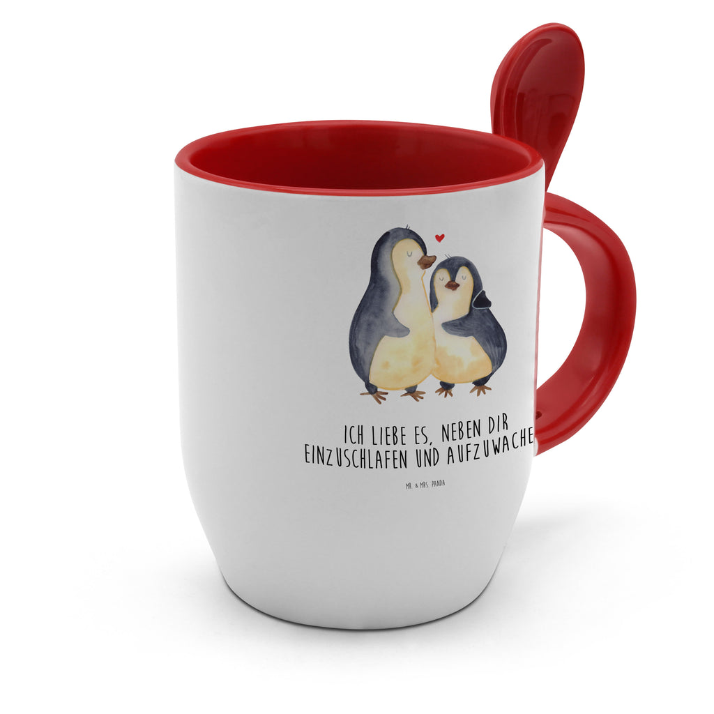 Tasse mit Löffel Pinguine Einschlafen Tasse, Kaffeetasse, Tassen, Tasse mit Spruch, Kaffeebecher, Tasse mit Löffel, Liebe, Partner, Freund, Freundin, Ehemann, Ehefrau, Heiraten, Verlobung, Heiratsantrag, Liebesgeschenk, Jahrestag, Hocheitstag, Valentinstag, Geschenk für Frauen, Hochzeitstag, Mitbringsel, Geschenk für Freundin, Geschenk für Partner, Liebesbeweis, für Männer, für Ehemann