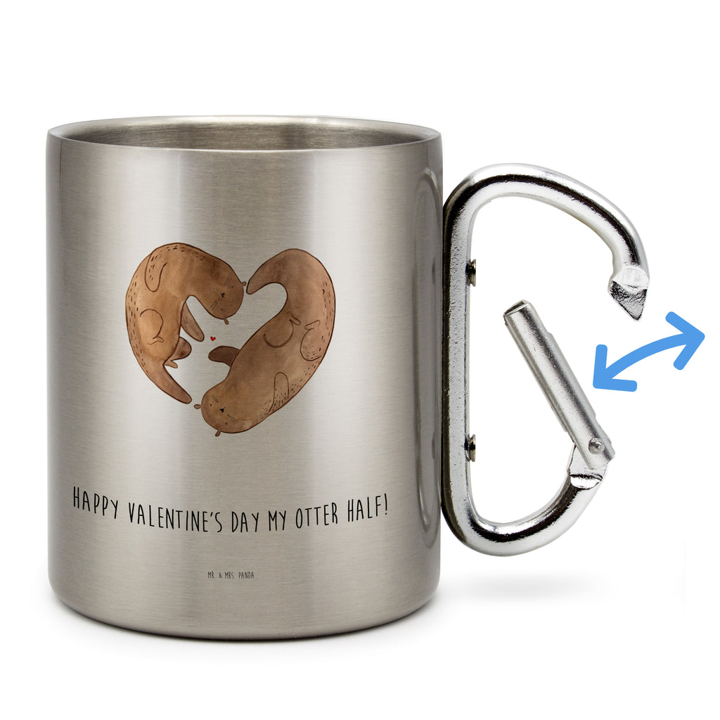 Edelstahlbecher Otter Valentine Edelstahltasse, Karabiner, Edelstahlbecher, Outdoor, Camping, Tasse, Becher, Liebe, Partner, Freund, Freundin, Ehemann, Ehefrau, Heiraten, Verlobung, Heiratsantrag, Liebesgeschenk, Jahrestag, Hocheitstag, Valentinstag, Geschenk für Frauen, Hochzeitstag, Mitbringsel, Geschenk für Freundin, Geschenk für Partner, Liebesbeweis, für Männer, für Ehemann