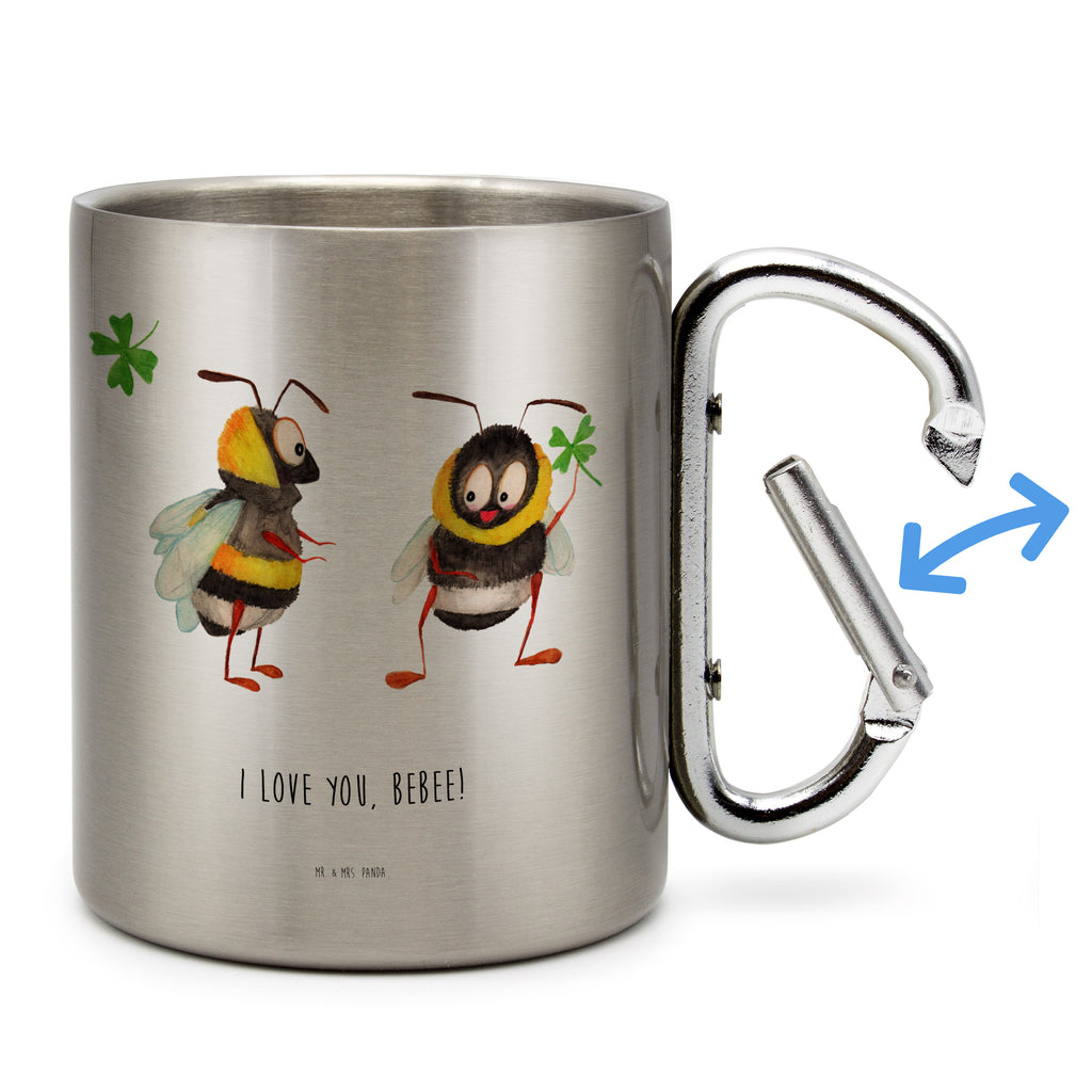 Edelstahlbecher Bienen Paar Edelstahltasse, Karabiner, Edelstahlbecher, Outdoor, Camping, Tasse, Becher, Liebe, Partner, Freund, Freundin, Ehemann, Ehefrau, Heiraten, Verlobung, Heiratsantrag, Liebesgeschenk, Jahrestag, Hocheitstag, Valentinstag, Geschenk für Frauen, Hochzeitstag, Mitbringsel, Geschenk für Freundin, Geschenk für Partner, Liebesbeweis, für Männer, für Ehemann, Schildkröten, verliebte Schildkröten