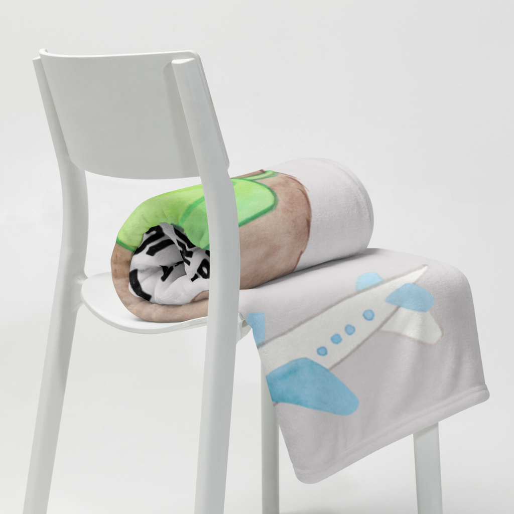 Kuscheldecke Bär Flugzeug