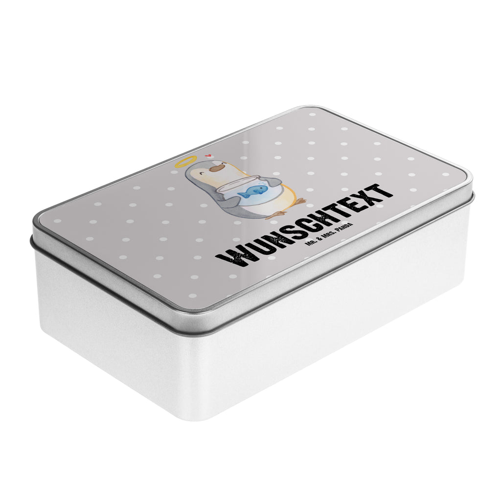 Personalisierte Metalldose Pinguin Fisch Personalisierte Metalldose, Dose mit Namen, Namensdose, Kiste mit Namen, Namenskiste, Konfirmation, Kommunion, Jugendweihe, Konfirmation Geschenk, Fisch, Fisch Deko, Zuversicht, Vertrauen