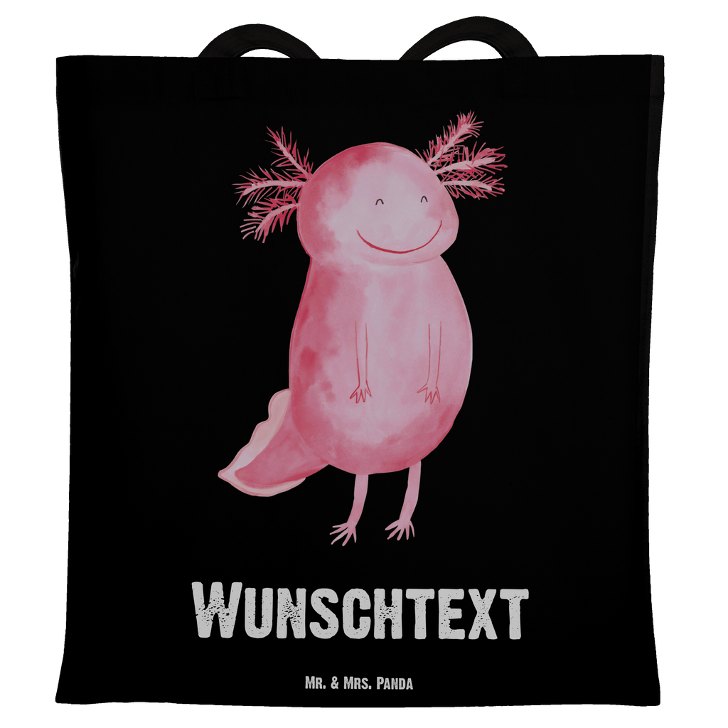 Personalisierte Tragetasche Axolotl glücklich Personalisierte Beuteltasche, Personalisierter Beutel, Personalisierte Einkaufstasche, Personalisierter Jutebeutel, Personalisierter Stoffbeutel, Tragetasche mit Namen, Einkaufstasche mit Namen, Stoffbeutel mit Namen, Personalisierte Tasche, Personalisierte Jutetasche, Personalisierte Kindergartentasche, Axolotl, Molch, Axolot, Schwanzlurch, Lurch, Lurche, Motivation, gute Laune