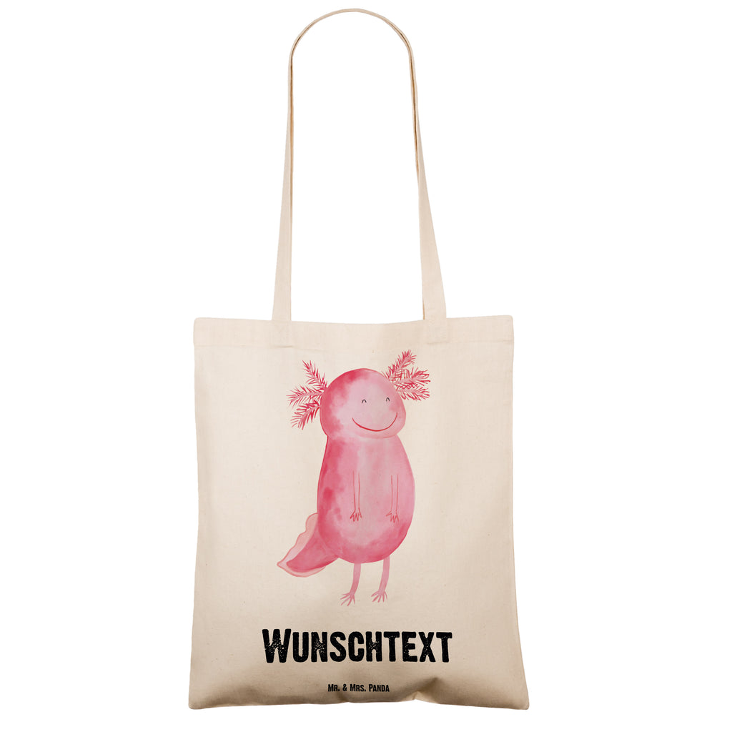 Personalisierte Tragetasche Axolotl glücklich Personalisierte Beuteltasche, Personalisierter Beutel, Personalisierte Einkaufstasche, Personalisierter Jutebeutel, Personalisierter Stoffbeutel, Tragetasche mit Namen, Einkaufstasche mit Namen, Stoffbeutel mit Namen, Personalisierte Tasche, Personalisierte Jutetasche, Personalisierte Kindergartentasche, Axolotl, Molch, Axolot, Schwanzlurch, Lurch, Lurche, Motivation, gute Laune