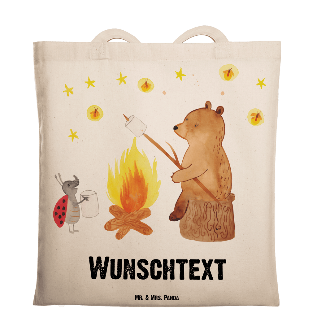 Personalisierte Tragetasche Bär & Marienkäfer Lagerfeuer Personalisierte Beuteltasche, Personalisierter Beutel, Personalisierte Einkaufstasche, Personalisierter Jutebeutel, Personalisierter Stoffbeutel, Tragetasche mit Namen, Einkaufstasche mit Namen, Stoffbeutel mit Namen, Personalisierte Tasche, Personalisierte Jutetasche, Personalisierte Kindergartentasche, Bär, Teddy, Teddybär, Lagerfeuer
