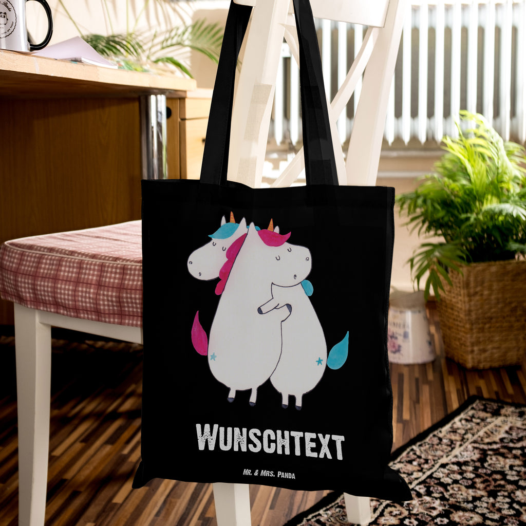 Personalisierte Tragetasche Einhörner Umarmen Personalisierte Beuteltasche, Personalisierter Beutel, Personalisierte Einkaufstasche, Personalisierter Jutebeutel, Personalisierter Stoffbeutel, Tragetasche mit Namen, Einkaufstasche mit Namen, Stoffbeutel mit Namen, Personalisierte Tasche, Personalisierte Jutetasche, Personalisierte Kindergartentasche, Einhorn, Einhörner, Einhorn Deko, Pegasus, Unicorn, Freundinnen, Freundin, BFF, Schwester, Schwestern, Familie, Geschwister, Sister, Liebe