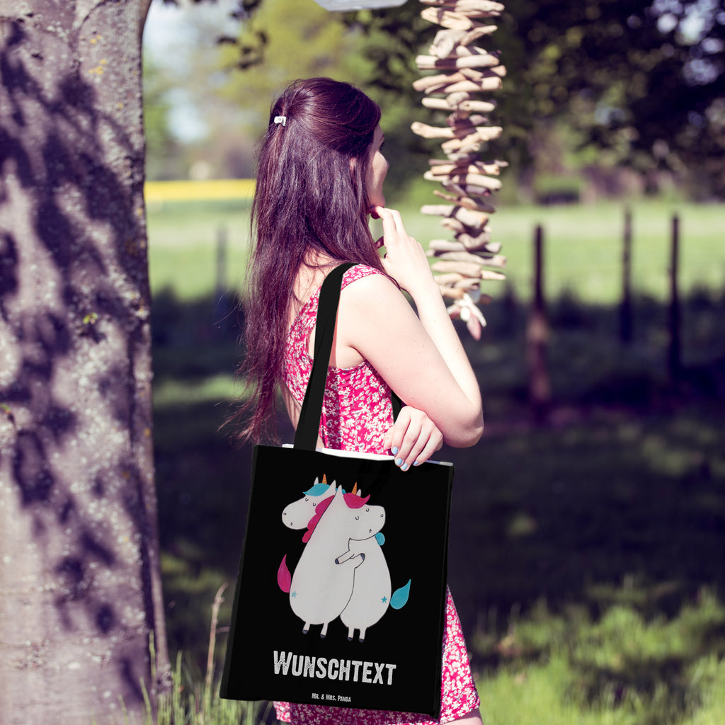Personalisierte Tragetasche Einhörner Umarmen Personalisierte Beuteltasche, Personalisierter Beutel, Personalisierte Einkaufstasche, Personalisierter Jutebeutel, Personalisierter Stoffbeutel, Tragetasche mit Namen, Einkaufstasche mit Namen, Stoffbeutel mit Namen, Personalisierte Tasche, Personalisierte Jutetasche, Personalisierte Kindergartentasche, Einhorn, Einhörner, Einhorn Deko, Pegasus, Unicorn, Freundinnen, Freundin, BFF, Schwester, Schwestern, Familie, Geschwister, Sister, Liebe