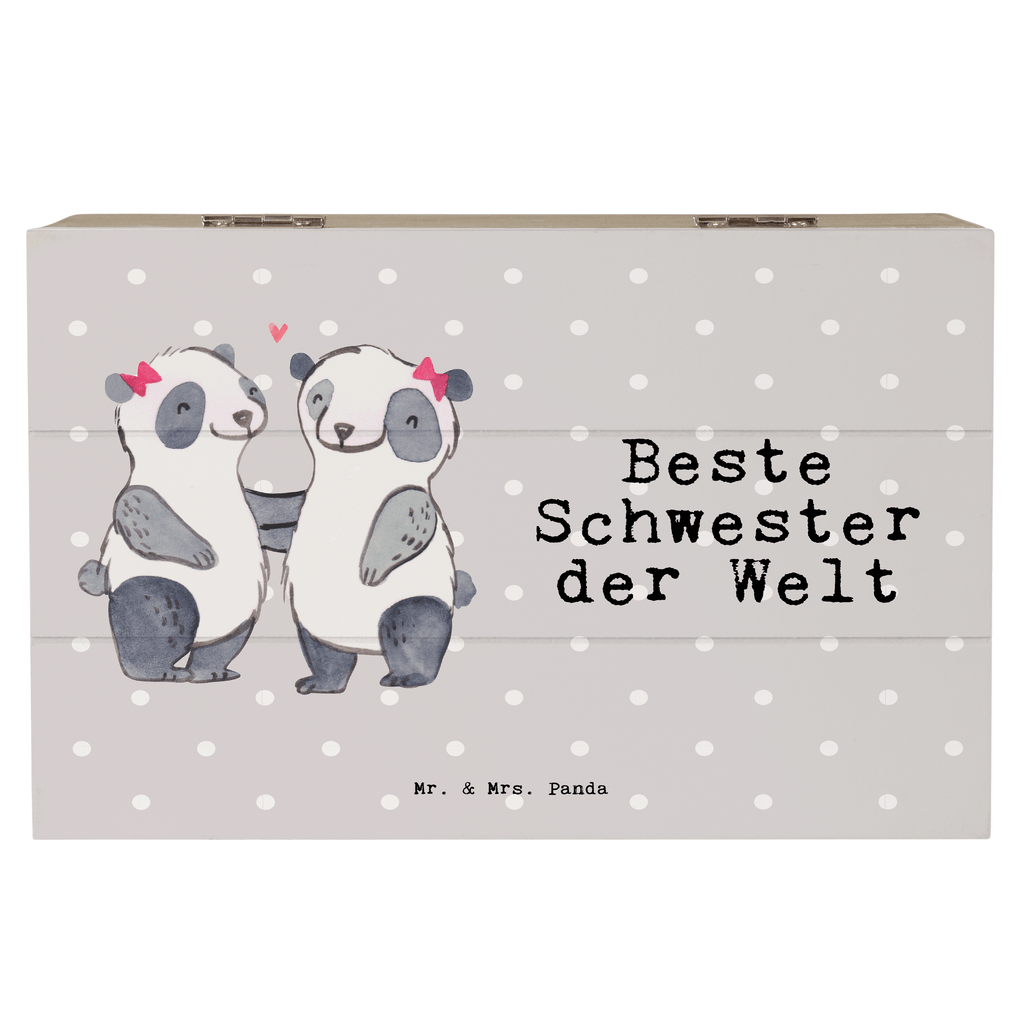 Holzkiste Panda Beste Schwester der Welt Schwestern, Schwester, Geschwister, Schwesterherz, Sister, Geschenk, Familie, Kleinigkeit, Beste, Tochter, Liebe, Kinder  Holzkiste, Kiste, Schatzkiste, Truhe, Schatulle, XXL,  Erinnerungsbox, Erinnerungskiste, Dekokiste, Aufbewahrungsbox  für, Dankeschön, Geschenk, Schenken, Geburtstag, Geburtstagsgeschenk, Geschenkidee, Danke, Bedanken, Mitbringsel, Freude machen, Geschenktipp