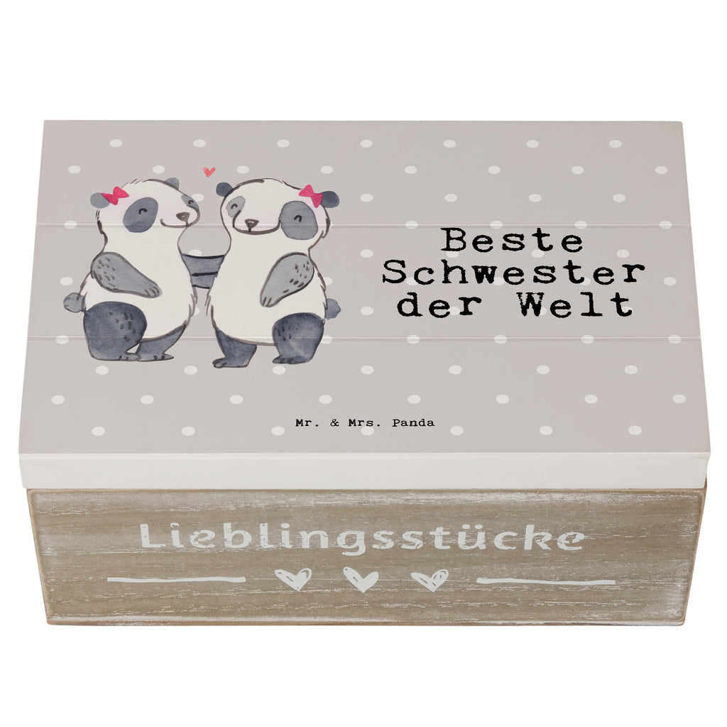 Holzkiste Panda Beste Schwester der Welt Schwestern, Schwester, Geschwister, Schwesterherz, Sister, Geschenk, Familie, Kleinigkeit, Beste, Tochter, Liebe, Kinder  Holzkiste, Kiste, Schatzkiste, Truhe, Schatulle, XXL,  Erinnerungsbox, Erinnerungskiste, Dekokiste, Aufbewahrungsbox  für, Dankeschön, Geschenk, Schenken, Geburtstag, Geburtstagsgeschenk, Geschenkidee, Danke, Bedanken, Mitbringsel, Freude machen, Geschenktipp
