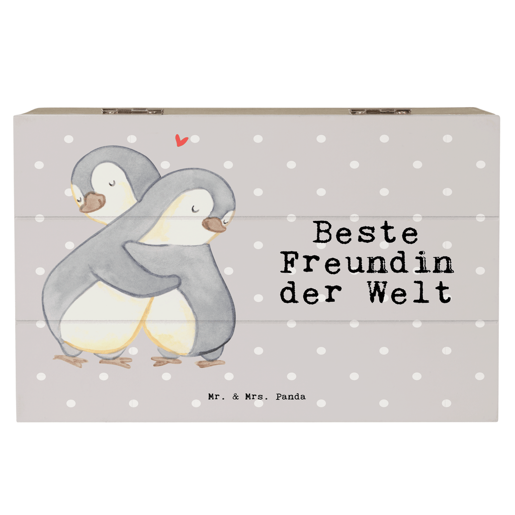 Holzkiste Pinguin Beste Freundin der Welt Freundin, beste Freundin, Ehefrau, Frau, bae, bff, Freundinnen, Jahrestag, Freundschaft. Liebste, beste, Spruch Holzkiste, Kiste, Schatzkiste, Truhe, Schatulle, XXL,  Erinnerungsbox, Erinnerungskiste, Dekokiste, Aufbewahrungsbox  für, Dankeschön, Geschenk, Schenken, Geburtstag, Geburtstagsgeschenk, Geschenkidee, Danke, Bedanken, Mitbringsel, Freude machen, Geschenktipp