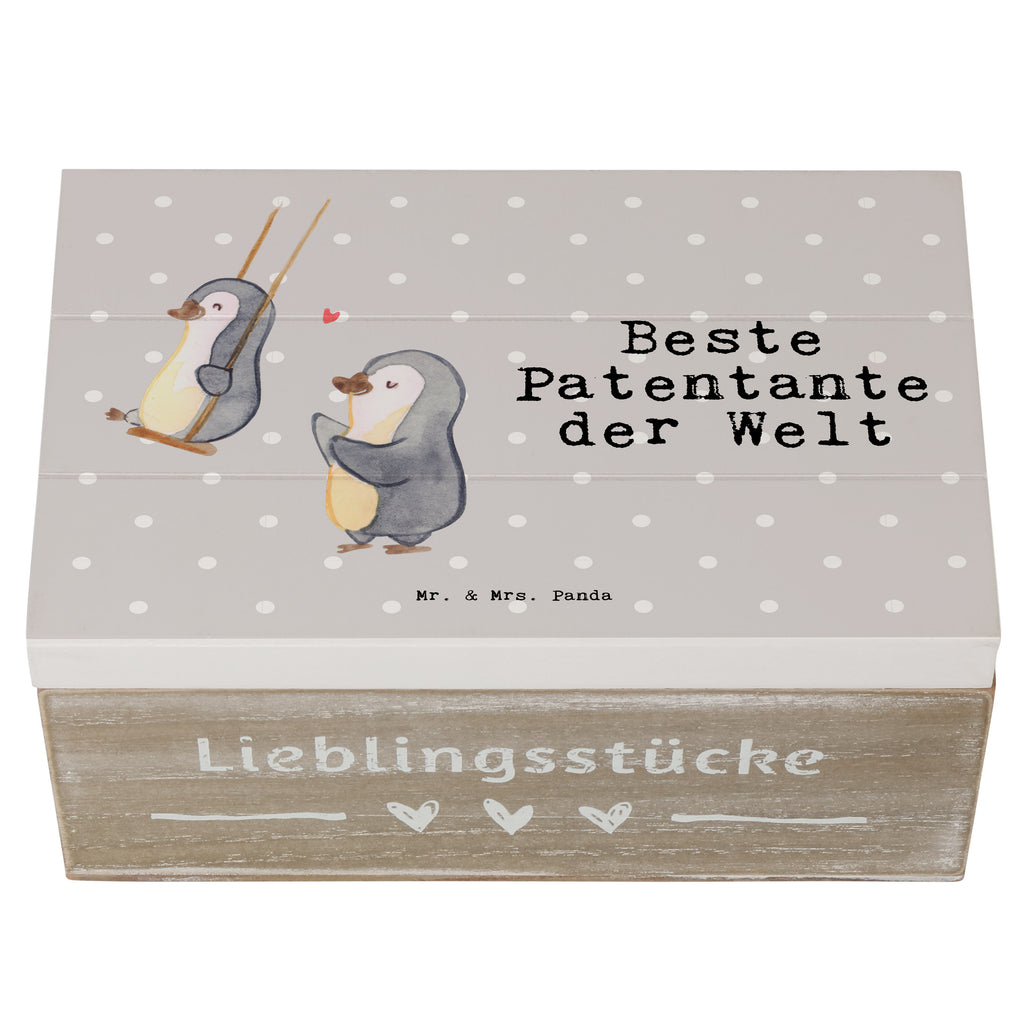 Holzkiste Pinguin Beste Patentante der Welt Patentante, Paten Tante, Lieblingstante, Taufpartner, Taufe, Familie, Geschenk, Mitbringsel, Kleinigkeit, Dankeschön, Nichte, Neffe Holzkiste, Kiste, Schatzkiste, Truhe, Schatulle, XXL,  Erinnerungsbox, Erinnerungskiste, Dekokiste, Aufbewahrungsbox  für, Dankeschön, Geschenk, Schenken, Geburtstag, Geburtstagsgeschenk, Geschenkidee, Danke, Bedanken, Mitbringsel, Freude machen, Geschenktipp