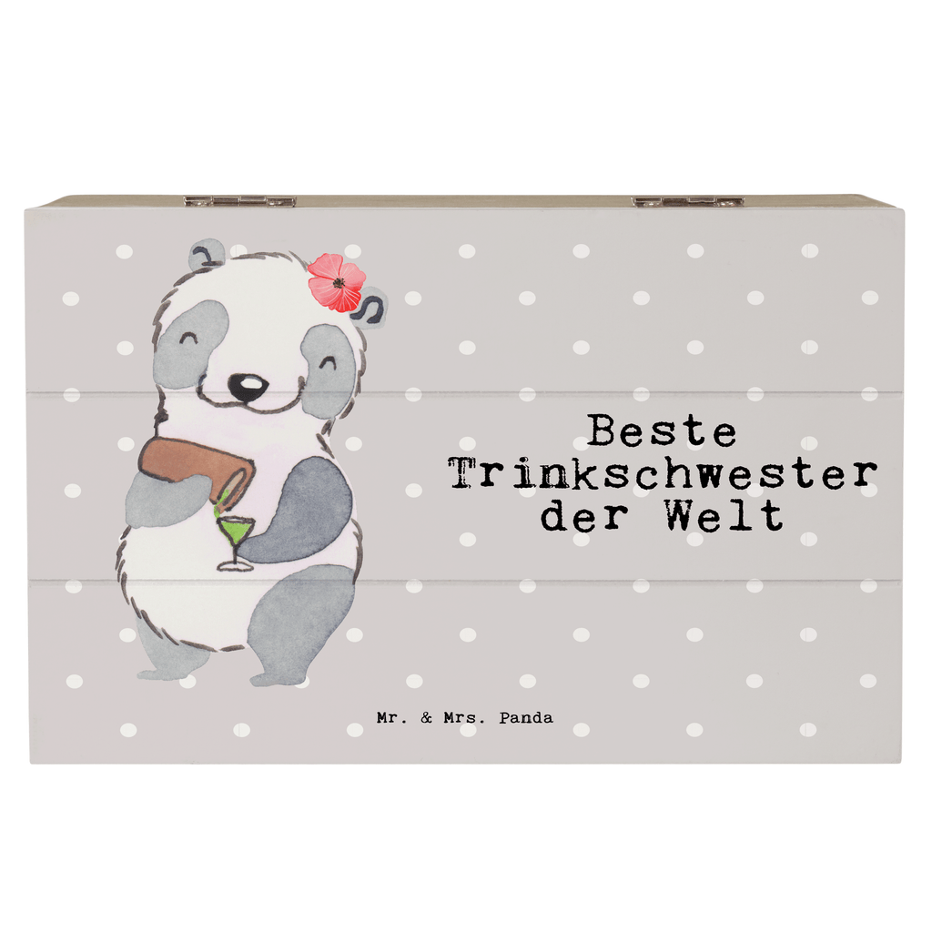 Holzkiste Panda Beste Trinkschwester der Welt Trinkschwester, Saufschwester, Schwester, Sister, Freundin, Party, Bae, Trinken, Alkohol, Wochenende, Kleinigkeit, Sister from another Mister Holzkiste, Kiste, Schatzkiste, Truhe, Schatulle, XXL,  Erinnerungsbox, Erinnerungskiste, Dekokiste, Aufbewahrungsbox  für, Dankeschön, Geschenk, Schenken, Geburtstag, Geburtstagsgeschenk, Geschenkidee, Danke, Bedanken, Mitbringsel, Freude machen, Geschenktipp