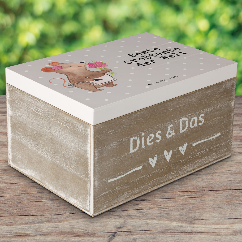 Holzkiste Maus Beste Großtante der Welt Großtante, Grosstante, Tante, Lieblingstante, Familie, Schwester, Tanten, Geschenk, Mitbringsel, Kleinigkeit, Beste, Nichte, Neffe, Groß  Holzkiste, Kiste, Schatzkiste, Truhe, Schatulle, XXL,  Erinnerungsbox, Erinnerungskiste, Dekokiste, Aufbewahrungsbox  für, Dankeschön, Geschenk, Schenken, Geburtstag, Geburtstagsgeschenk, Geschenkidee, Danke, Bedanken, Mitbringsel, Freude machen, Geschenktipp