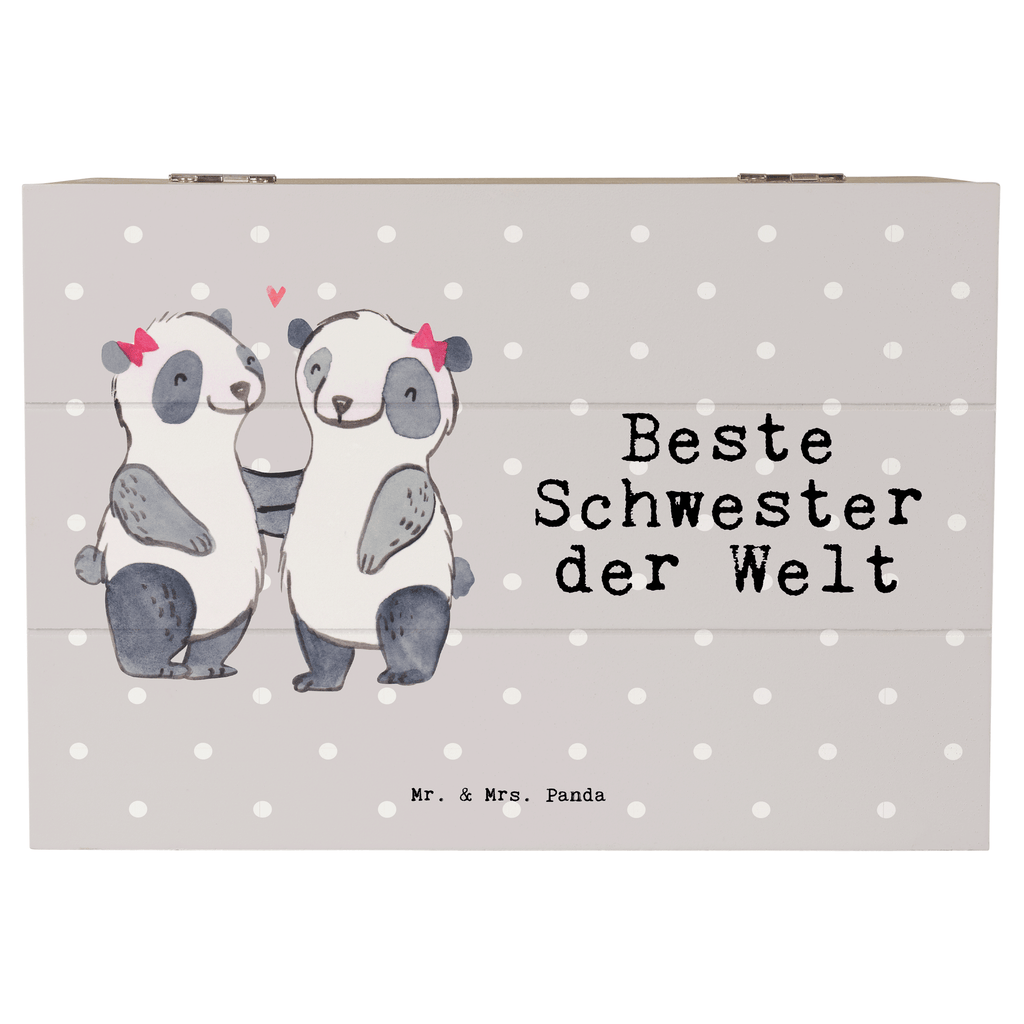 Holzkiste Panda Beste Schwester der Welt Schwestern, Schwester, Geschwister, Schwesterherz, Sister, Geschenk, Familie, Kleinigkeit, Beste, Tochter, Liebe, Kinder  Holzkiste, Kiste, Schatzkiste, Truhe, Schatulle, XXL,  Erinnerungsbox, Erinnerungskiste, Dekokiste, Aufbewahrungsbox  für, Dankeschön, Geschenk, Schenken, Geburtstag, Geburtstagsgeschenk, Geschenkidee, Danke, Bedanken, Mitbringsel, Freude machen, Geschenktipp