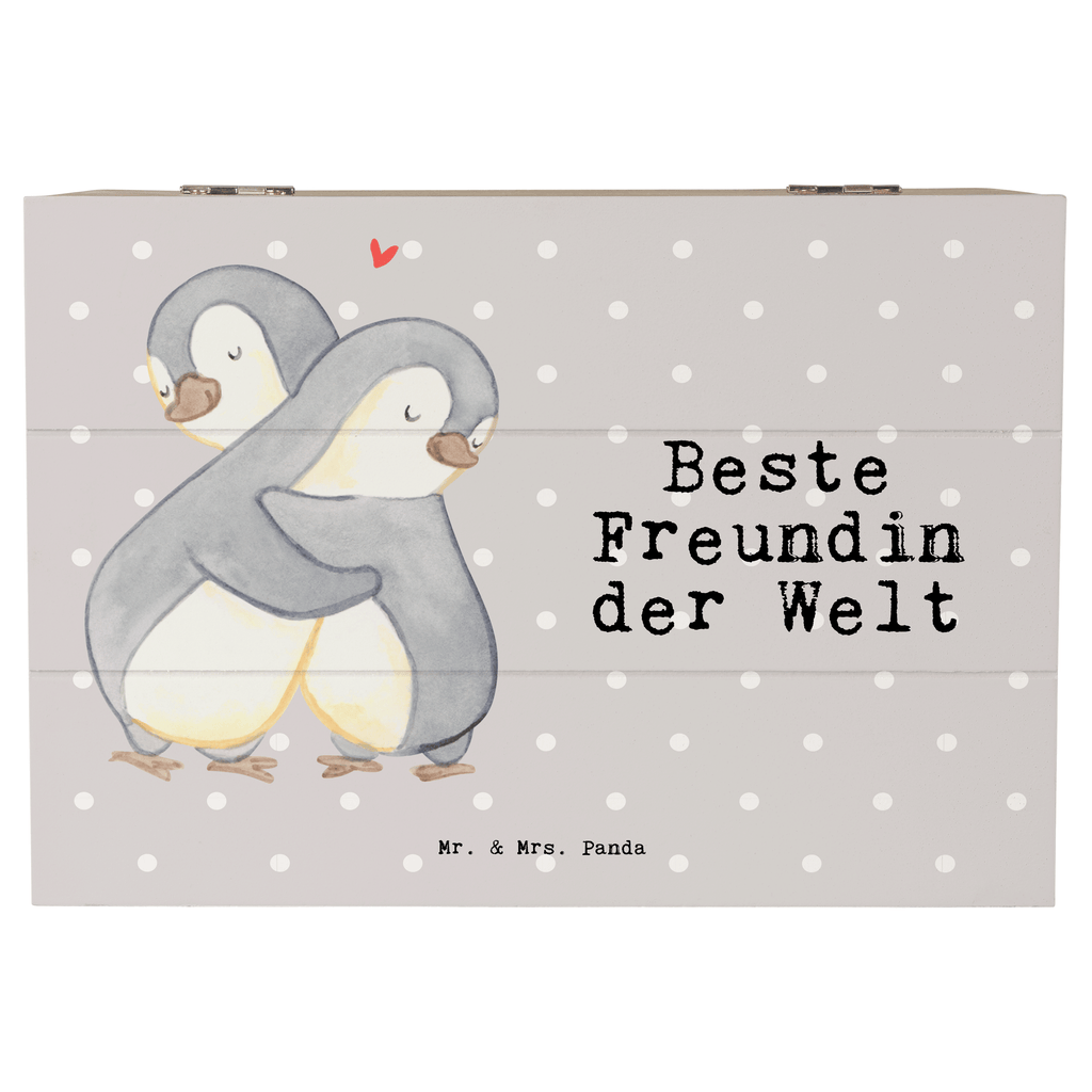 Holzkiste Pinguin Beste Freundin der Welt Freundin, beste Freundin, Ehefrau, Frau, bae, bff, Freundinnen, Jahrestag, Freundschaft. Liebste, beste, Spruch Holzkiste, Kiste, Schatzkiste, Truhe, Schatulle, XXL,  Erinnerungsbox, Erinnerungskiste, Dekokiste, Aufbewahrungsbox  für, Dankeschön, Geschenk, Schenken, Geburtstag, Geburtstagsgeschenk, Geschenkidee, Danke, Bedanken, Mitbringsel, Freude machen, Geschenktipp