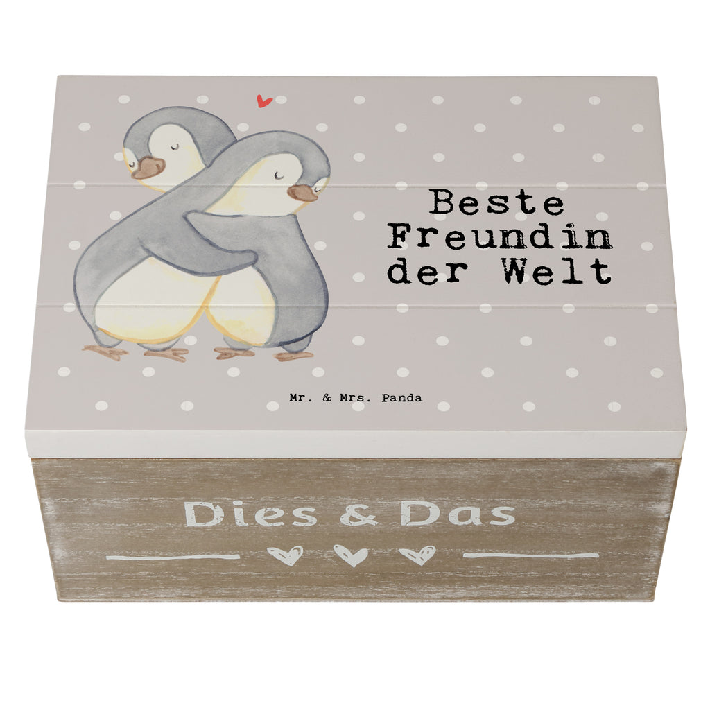 Holzkiste Pinguin Beste Freundin der Welt Freundin, beste Freundin, Ehefrau, Frau, bae, bff, Freundinnen, Jahrestag, Freundschaft. Liebste, beste, Spruch Holzkiste, Kiste, Schatzkiste, Truhe, Schatulle, XXL,  Erinnerungsbox, Erinnerungskiste, Dekokiste, Aufbewahrungsbox  für, Dankeschön, Geschenk, Schenken, Geburtstag, Geburtstagsgeschenk, Geschenkidee, Danke, Bedanken, Mitbringsel, Freude machen, Geschenktipp