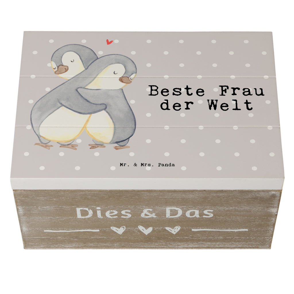 Holzkiste Pinguin Beste Frau der Welt Beste, Frau, Ehefrau, Partnerin, Freundin, Traumfrau, Liebling, Ehepartner, Ehe, Gattin, Lebensgefährtin, Braut, Kleinigkeit Holzkiste, Kiste, Schatzkiste, Truhe, Schatulle, XXL,  Erinnerungsbox, Erinnerungskiste, Dekokiste, Aufbewahrungsbox  für, Dankeschön, Geschenk, Schenken, Geburtstag, Geburtstagsgeschenk, Geschenkidee, Danke, Bedanken, Mitbringsel, Freude machen, Geschenktipp