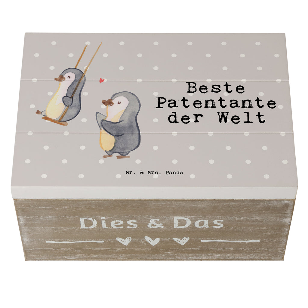 Holzkiste Pinguin Beste Patentante der Welt Patentante, Paten Tante, Lieblingstante, Taufpartner, Taufe, Familie, Geschenk, Mitbringsel, Kleinigkeit, Dankeschön, Nichte, Neffe Holzkiste, Kiste, Schatzkiste, Truhe, Schatulle, XXL,  Erinnerungsbox, Erinnerungskiste, Dekokiste, Aufbewahrungsbox  für, Dankeschön, Geschenk, Schenken, Geburtstag, Geburtstagsgeschenk, Geschenkidee, Danke, Bedanken, Mitbringsel, Freude machen, Geschenktipp