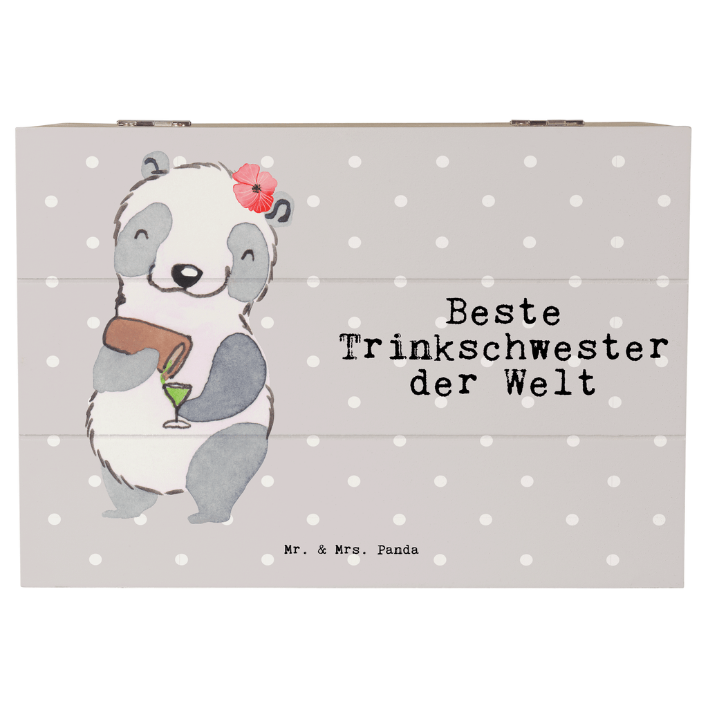 Holzkiste Panda Beste Trinkschwester der Welt Trinkschwester, Saufschwester, Schwester, Sister, Freundin, Party, Bae, Trinken, Alkohol, Wochenende, Kleinigkeit, Sister from another Mister Holzkiste, Kiste, Schatzkiste, Truhe, Schatulle, XXL,  Erinnerungsbox, Erinnerungskiste, Dekokiste, Aufbewahrungsbox  für, Dankeschön, Geschenk, Schenken, Geburtstag, Geburtstagsgeschenk, Geschenkidee, Danke, Bedanken, Mitbringsel, Freude machen, Geschenktipp
