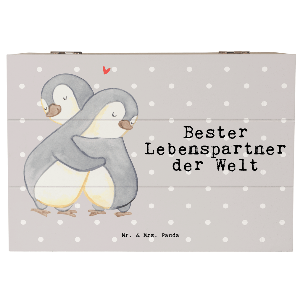 Holzkiste Pinguin Bester Lebenspartner der Welt Lebenspartner, Ehepartner, Partner, Ehemann, Ehefrau, Liebe, Freund, Freundin, Hochzeitstag, verliebt Holzkiste, Kiste, Schatzkiste, Truhe, Schatulle, XXL,  Erinnerungsbox, Erinnerungskiste, Dekokiste, Aufbewahrungsbox  für, Dankeschön, Geschenk, Schenken, Geburtstag, Geburtstagsgeschenk, Geschenkidee, Danke, Bedanken, Mitbringsel, Freude machen, Geschenktipp