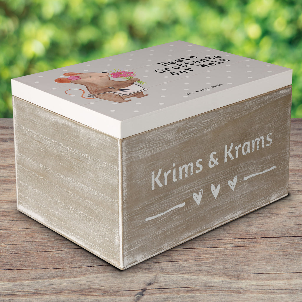 Holzkiste Maus Beste Großtante der Welt Großtante, Grosstante, Tante, Lieblingstante, Familie, Schwester, Tanten, Geschenk, Mitbringsel, Kleinigkeit, Beste, Nichte, Neffe, Groß  Holzkiste, Kiste, Schatzkiste, Truhe, Schatulle, XXL,  Erinnerungsbox, Erinnerungskiste, Dekokiste, Aufbewahrungsbox  für, Dankeschön, Geschenk, Schenken, Geburtstag, Geburtstagsgeschenk, Geschenkidee, Danke, Bedanken, Mitbringsel, Freude machen, Geschenktipp