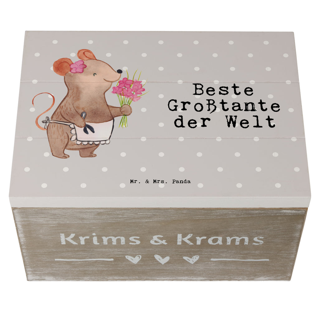 Holzkiste Maus Beste Großtante der Welt Großtante, Grosstante, Tante, Lieblingstante, Familie, Schwester, Tanten, Geschenk, Mitbringsel, Kleinigkeit, Beste, Nichte, Neffe, Groß  Holzkiste, Kiste, Schatzkiste, Truhe, Schatulle, XXL,  Erinnerungsbox, Erinnerungskiste, Dekokiste, Aufbewahrungsbox  für, Dankeschön, Geschenk, Schenken, Geburtstag, Geburtstagsgeschenk, Geschenkidee, Danke, Bedanken, Mitbringsel, Freude machen, Geschenktipp