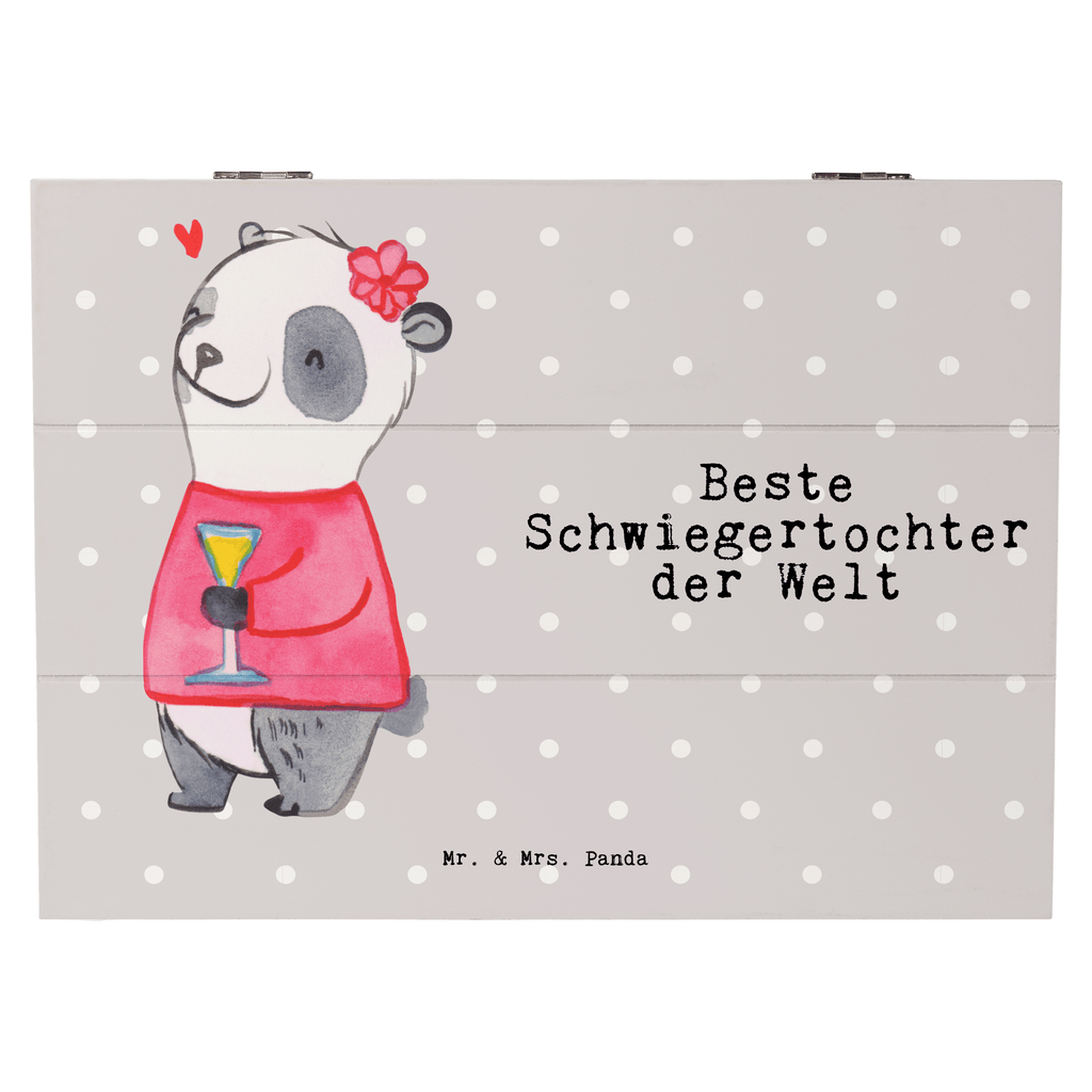 Holzkiste Standard Panda Beste Schwiegertochter der Welt Schwiegertochter, Tochter, Ehefrau des Sohns, Frau, angeheiratet, Hochzeit, Dankeschön Holzkiste, Kiste, Schatzkiste, Truhe, Schatulle, Erinnerungsbox, Erinnerungskiste, Geschenkbox, Dekokiste, Aufbewahrungsbox  für, Dankeschön, Geschenk, Schenken, Geburtstag, Geburtstagsgeschenk, Geschenkidee, Danke, Bedanken, Mitbringsel, Freude machen, Geschenktipp