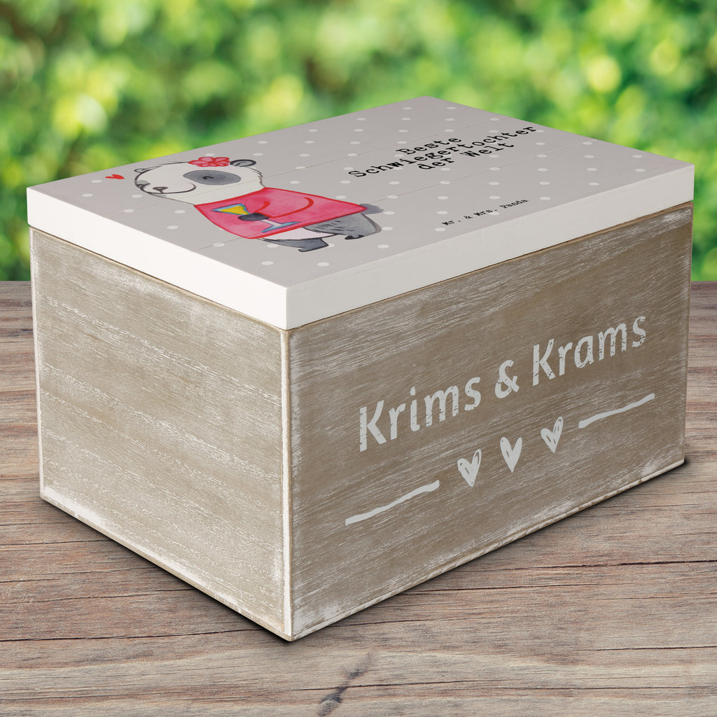 Holzkiste Standard Panda Beste Schwiegertochter der Welt Schwiegertochter, Tochter, Ehefrau des Sohns, Frau, angeheiratet, Hochzeit, Dankeschön Holzkiste, Kiste, Schatzkiste, Truhe, Schatulle, Erinnerungsbox, Erinnerungskiste, Geschenkbox, Dekokiste, Aufbewahrungsbox  für, Dankeschön, Geschenk, Schenken, Geburtstag, Geburtstagsgeschenk, Geschenkidee, Danke, Bedanken, Mitbringsel, Freude machen, Geschenktipp