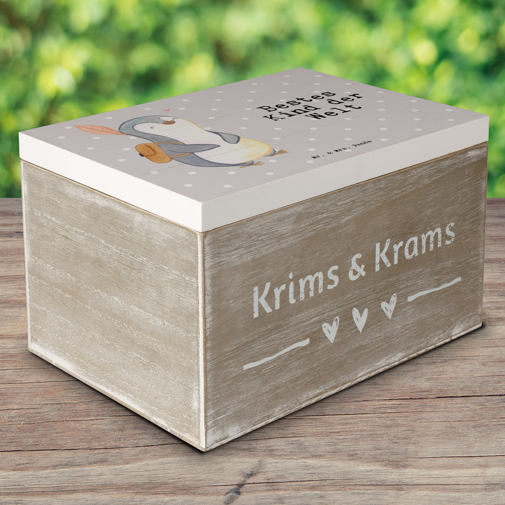 Holzkiste Pinguin Bestes Kind der Welt Kinder, Kind, Kid, Kids, Kiddy, Bestes, Tochter, Sohn, Nachwuchs, Geburt, Geburtstag, Liebling, Taufe,  Holzkiste, Kiste, Schatzkiste, Truhe, Schatulle, XXL,  Erinnerungsbox, Erinnerungskiste, Dekokiste, Aufbewahrungsbox  für, Dankeschön, Geschenk, Schenken, Geburtstag, Geburtstagsgeschenk, Geschenkidee, Danke, Bedanken, Mitbringsel, Freude machen, Geschenktipp