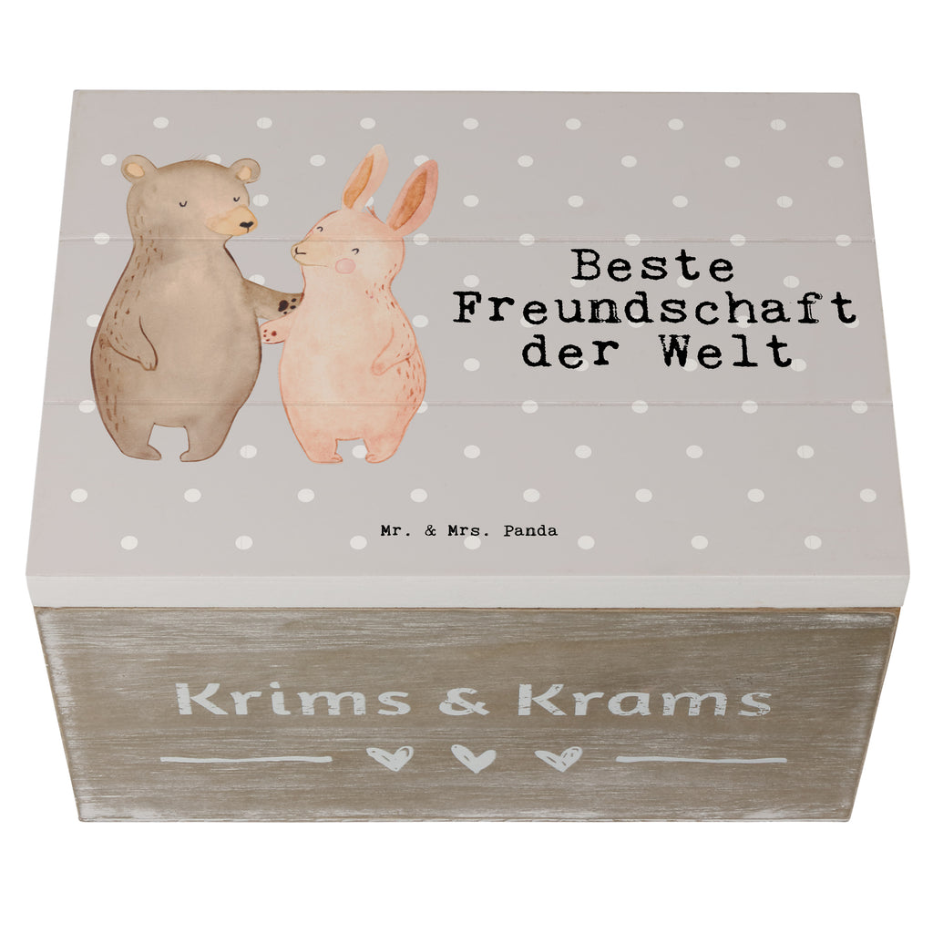 Holzkiste Hase Beste Freundschaft der Welt Freundschaft, Freunde, Freunde fürs Leben, best friends, Freundin, Freund, Clique, Kumpel, bae, bff,  Holzkiste, Kiste, Schatzkiste, Truhe, Schatulle, XXL,  Erinnerungsbox, Erinnerungskiste, Dekokiste, Aufbewahrungsbox  für, Dankeschön, Geschenk, Schenken, Geburtstag, Geburtstagsgeschenk, Geschenkidee, Danke, Bedanken, Mitbringsel, Freude machen, Geschenktipp
