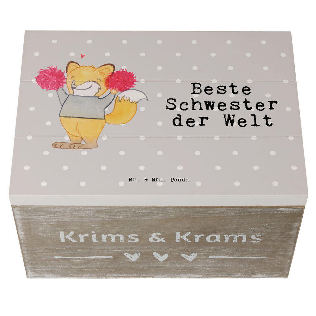 Holzkiste Fuchs Beste Schwester der Welt Schwester, Geschwister, Schwesterherz, Sister, Geschenk, Familie, Kleinigkeit, Beste, Tochter Holzkiste, Kiste, Schatzkiste, Truhe, Schatulle, XXL,  Erinnerungsbox, Erinnerungskiste, Dekokiste, Aufbewahrungsbox  für, Dankeschön, Geschenk, Schenken, Geburtstag, Geburtstagsgeschenk, Geschenkidee, Danke, Bedanken, Mitbringsel, Freude machen, Geschenktipp