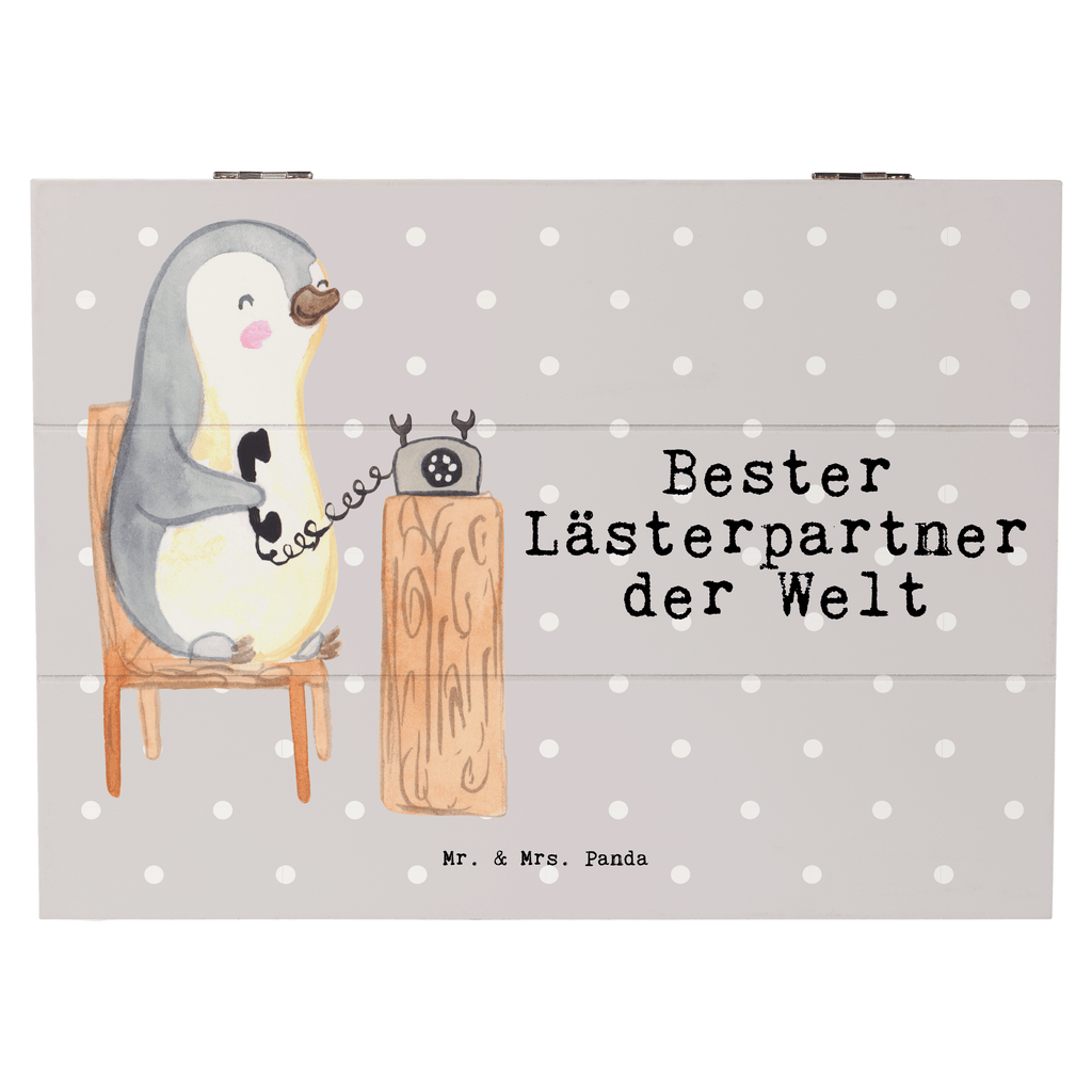 Holzkiste Pinguin Bester Lästerpartner der Welt Lästerpartner, Lesterpartner, lestern, Lästerschwester, Lästern, beste Freundin, Freundin, Spaß, bff   Holzkiste, Kiste, Schatzkiste, Truhe, Schatulle, XXL,  Erinnerungsbox, Erinnerungskiste, Dekokiste, Aufbewahrungsbox  für, Dankeschön, Geschenk, Schenken, Geburtstag, Geburtstagsgeschenk, Geschenkidee, Danke, Bedanken, Mitbringsel, Freude machen, Geschenktipp