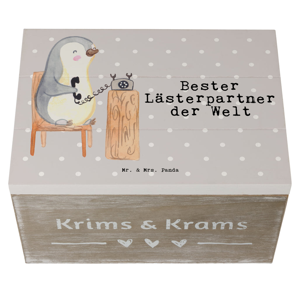 Holzkiste Pinguin Bester Lästerpartner der Welt Lästerpartner, Lesterpartner, lestern, Lästerschwester, Lästern, beste Freundin, Freundin, Spaß, bff   Holzkiste, Kiste, Schatzkiste, Truhe, Schatulle, XXL,  Erinnerungsbox, Erinnerungskiste, Dekokiste, Aufbewahrungsbox  für, Dankeschön, Geschenk, Schenken, Geburtstag, Geburtstagsgeschenk, Geschenkidee, Danke, Bedanken, Mitbringsel, Freude machen, Geschenktipp