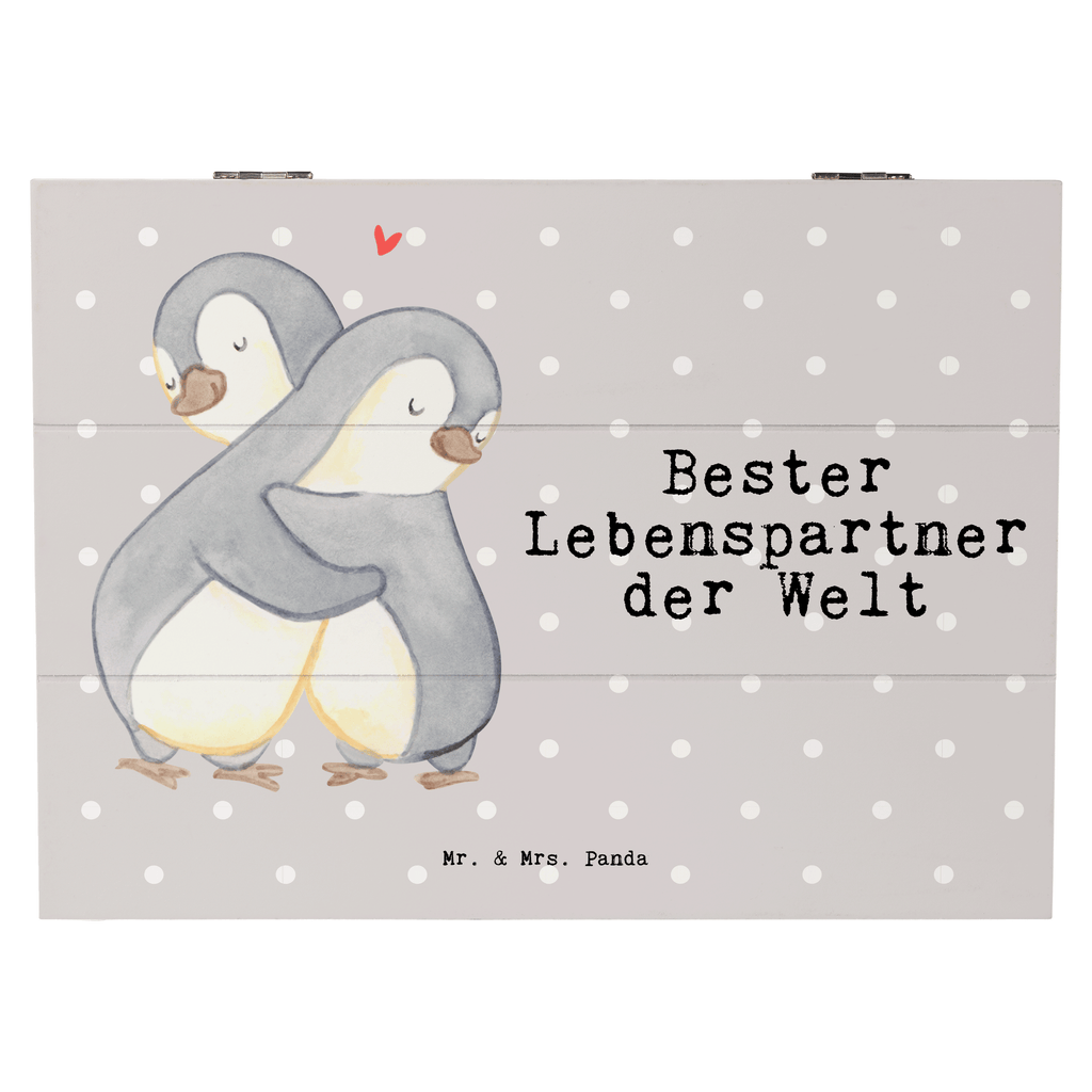 Holzkiste Pinguin Bester Lebenspartner der Welt Lebenspartner, Ehepartner, Partner, Ehemann, Ehefrau, Liebe, Freund, Freundin, Hochzeitstag, verliebt Holzkiste, Kiste, Schatzkiste, Truhe, Schatulle, XXL,  Erinnerungsbox, Erinnerungskiste, Dekokiste, Aufbewahrungsbox  für, Dankeschön, Geschenk, Schenken, Geburtstag, Geburtstagsgeschenk, Geschenkidee, Danke, Bedanken, Mitbringsel, Freude machen, Geschenktipp