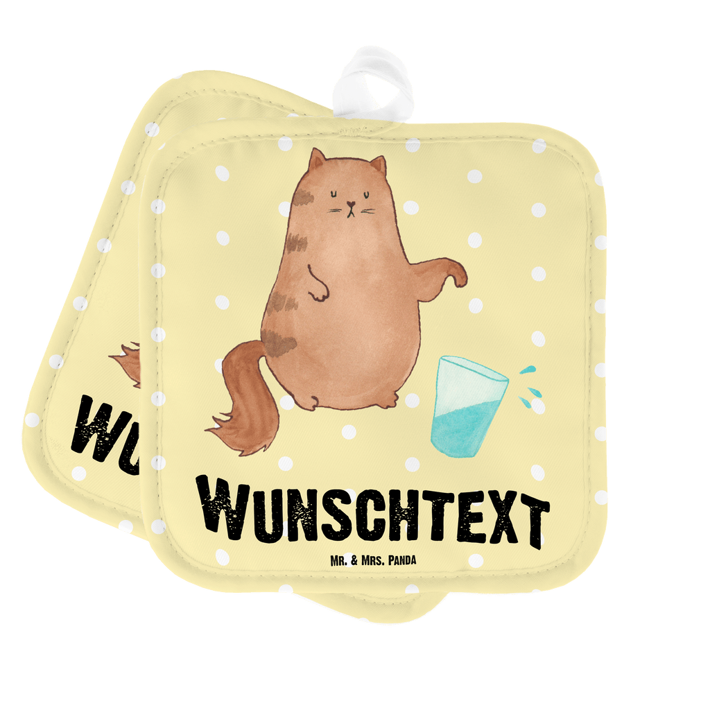 Personalisierte Topflappen Katze Wasserglas Katzen, Katze, Kater, Mietze, Cat, Cats, Katzenhalter, Katzenbesitzerin, Haustier, Katzenliebhaber, Wasser, Glas,	 Topflappen personalisiert, Personalisierte Topfuntersetzer, Personalisierter Ofenhandschuh, Topflappen Set personalisiert, Topflappen mit Namen, Namensaufdruck,   Katze, Katzenmotiv, Katzenfan, Katzendeko, Katzenfreund, Katzenliebhaber