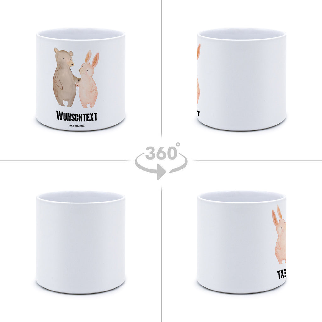 Personalisierter XL Blumentopf Bär Hase Umarmen Personalisierter Blumentopf, Personalisierter Übertopf, Personalisierter Pflanztopf, Personalisierter Keramiktopf, Personalisierter Kräutertopf, Personalisierter Topf, Personalisierter Pflanzkübel, Personalisierter Blumenübertopf, Liebe, Partner, Freund, Freundin, Ehemann, Ehefrau, Heiraten, Verlobung, Heiratsantrag, Liebesgeschenk, Jahrestag, Hocheitstag, Freunde, bester Freund, Hase, Bär, Bärchen, best friends